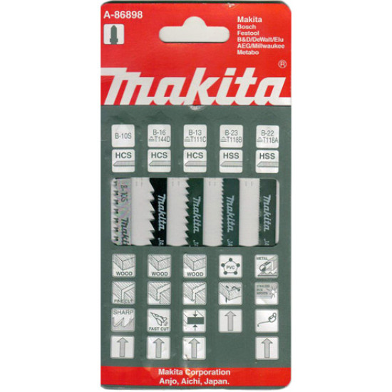 Пилка для электролобзика T118 A HSS 5шт Makita