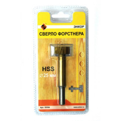 Сверло для дерева 25 мм, Форстнера, блистер