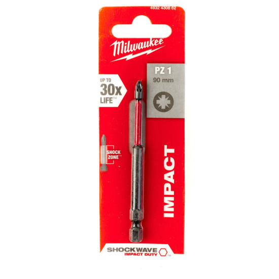 Бита SHOCKWAVE PZ1 90мм (1шт), MILWAUKEE, 4932430862