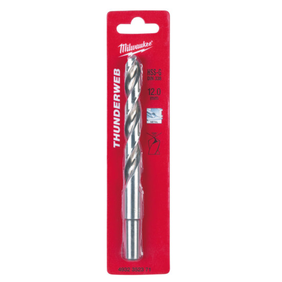 Сверло по металлу HSS-G DIN338 12.0 (1шт), MILWAUKEE, 4932352371