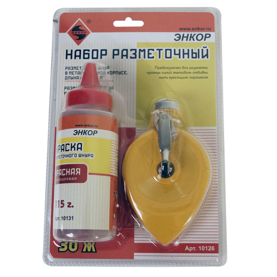 Набор разметочный мет.корп. 30м, краска красная