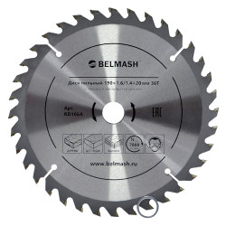 Диск пильный 190х1,6/1,4х20/16 36Т, Белмаш, RD106A
