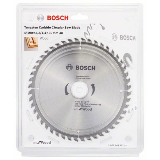 Пильный диск 190х30 мм Z48 ECO for Wood BOSCH (2608644377)