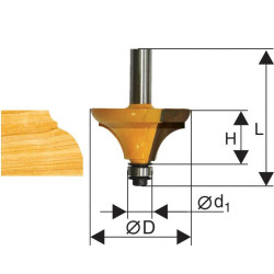 Фреза фигир. горизонтальная ф38,1х19мм хв. 12мм