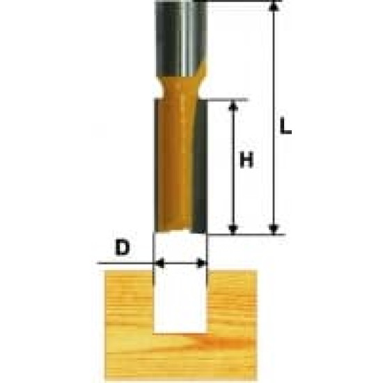 Фреза пазовая прям ф8х19мм хв 8мм