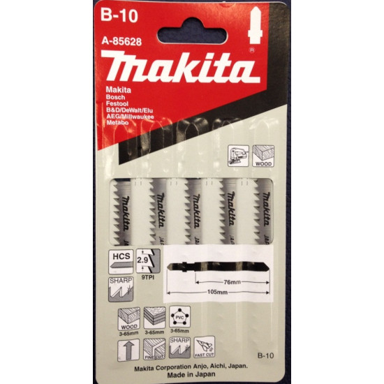 Пилка для электролобзика T B-10 HCS 5шт Makita