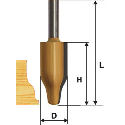 Фреза фигирейная вертикальная ф25,4х41,3мм хв 12мм