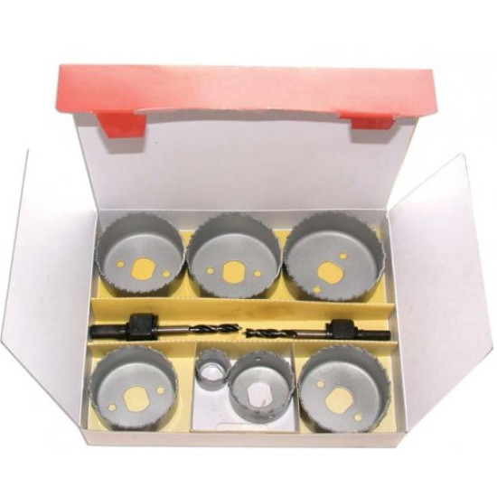 Набор коронок д/дерева (7шт+2 адаптера)