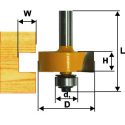 Фреза кром фальцевая ф25,4х13мм хв 8мм