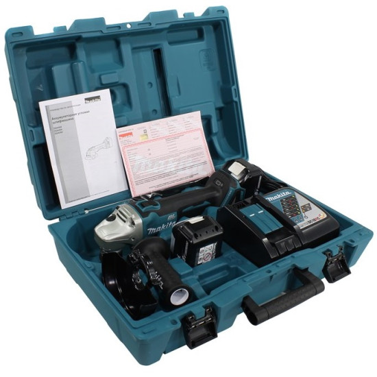 Аккумуляторная углошлифовальная машина Makita DGA508RME