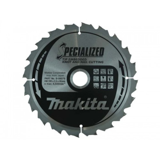Пильный диск для демонтажных работ,235x30x1.6x20T, MAKITA, B-09379