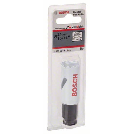 Коронка биметаллическая Bosch Progressor (24 мм; 40 мм; HSS) (2 608 584 619)