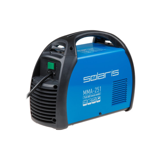 Инвертор сварочный SOLARIS MMA-251 (230В; 20-250 А; 70В; электроды диам. 1.6-5.0 мм; вес 5.3 кг)