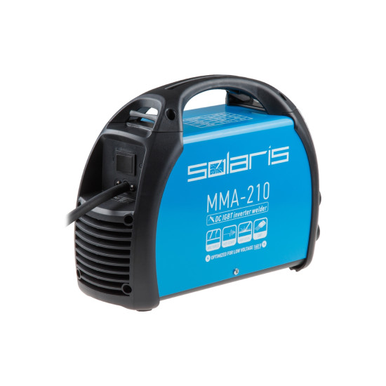 Инвертор сварочный SOLARIS MMA-210 (230В; 20-210 А; 70В; электроды диам. 1.6-4.0 мм; вес 3.8 кг)