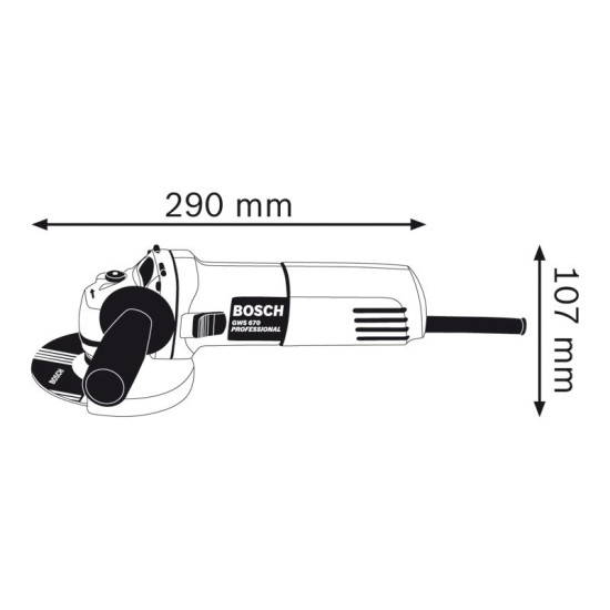 Угловая шлифмашина BOSCH GWS 670 Professional 