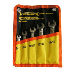 Набор ключей рожковых 5шт чехол