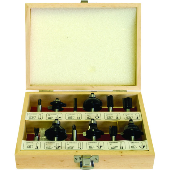 Набор фрез Калибр 1204(8mm, 12шт), 24858