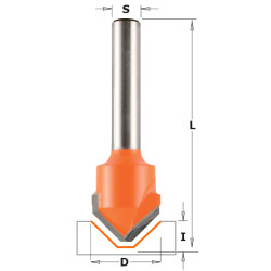 Фреза пазовая c углом 90гр. (ALUCOBOND) S=8 D=18x7,45, CMT, 915.001.11