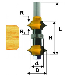 Фреза кром калевочная регул ф22мм хв 12мм