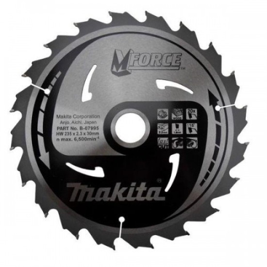 Пильный диск для дерева M-FORCE,235x30/15.88x1.6x20T, MAKITA, B-07995