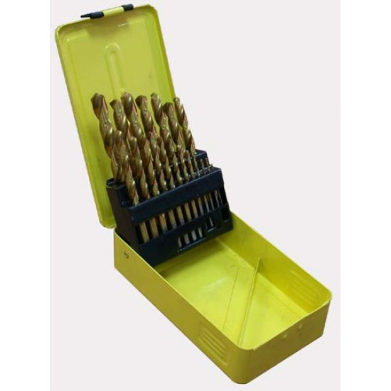 Набор св д/мет HSS 19шт(1-10) шаг 0,5 покрытие TiN