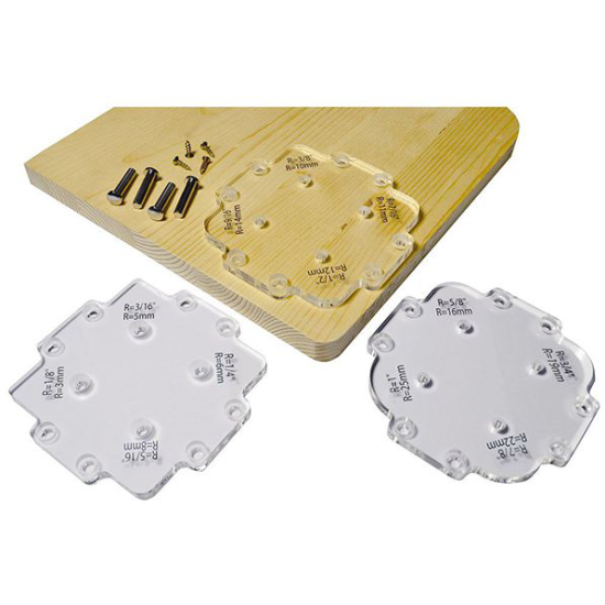 Шаблон радиусный пластиковый 12 углов (3x4) для скругления углов от 3,2 до 25,4 мм, CMT, TMP-R12