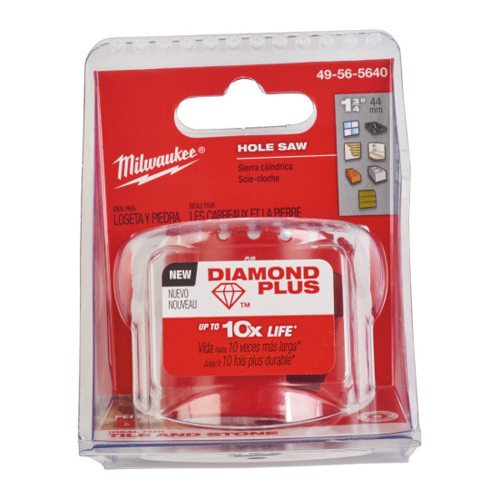 Коронка для алмазного сверления Diamond Plus 44мм, MILWAUKEE, 49565640