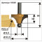 Фреза кромочная калевочная ф63,5х32мм R25,4мм хв 1