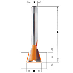 Фреза ласточкин хвост 14гр. S=8 D=12,7x12,7, CMT, 918.127.11