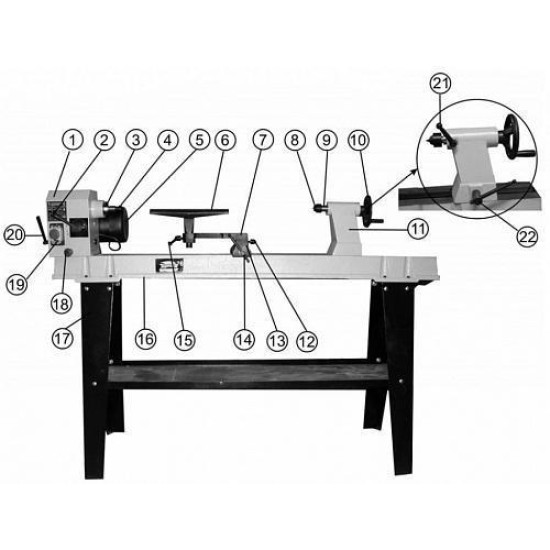 Токарный станок по дереву Энкор Корвет-76