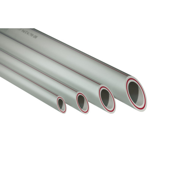 Труба PPR ф 32x4,4 PN20 армир.стеклов. серая