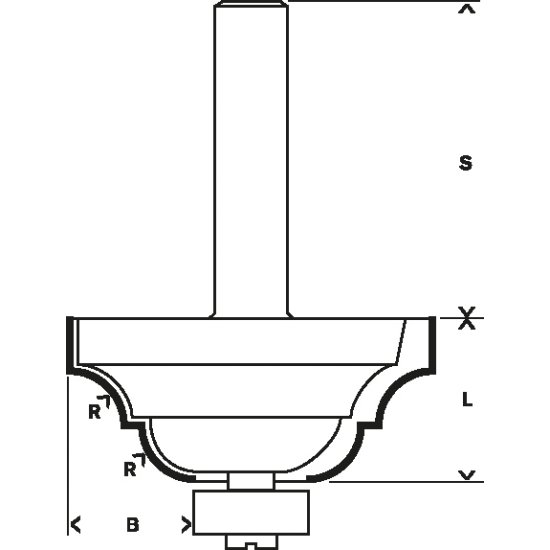 Фреза профильная D 6,3x15x18/8 мм BOSCH (2608628397)