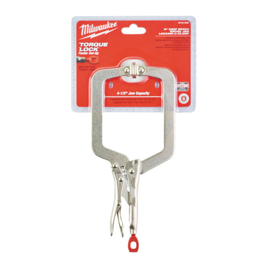 Струбцина с жестко закрепленными губками TORQUE LOCK 230мм, MILWAUKEE, 48223523