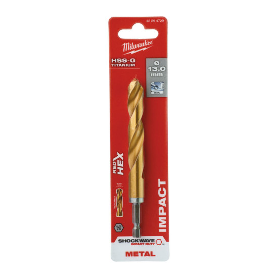 Сверло по металлу SWave HSS-G Ti. 13.0mm (1шт), MILWAUKEE, 48894729