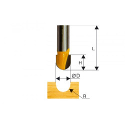 Фреза паз. гальтельная ф19х32мм R9,5мм хв. 12мм