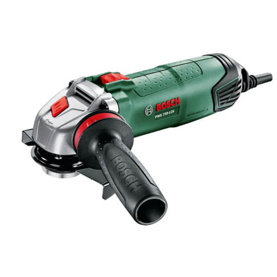 Одноручная углошлифмашина BOSCH PWS 750-125 NEW в кор. (750 Вт, диск 125х22 мм, вибро, без регул. об.)