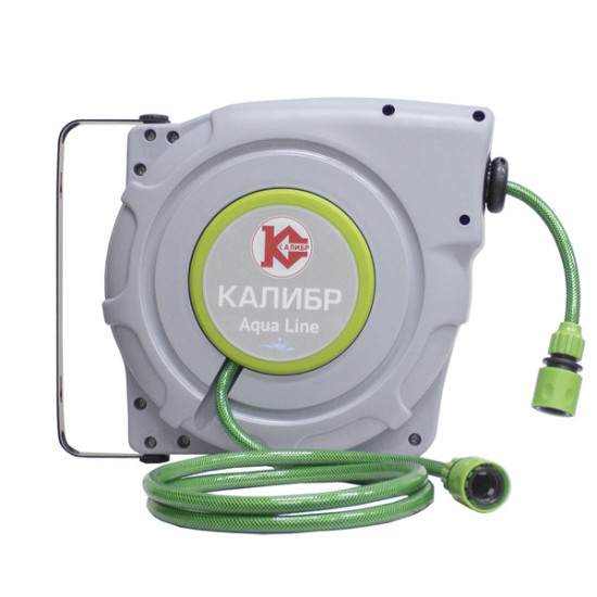 Шланг поливочный на автоматической катушке Калибр ШПАК-15