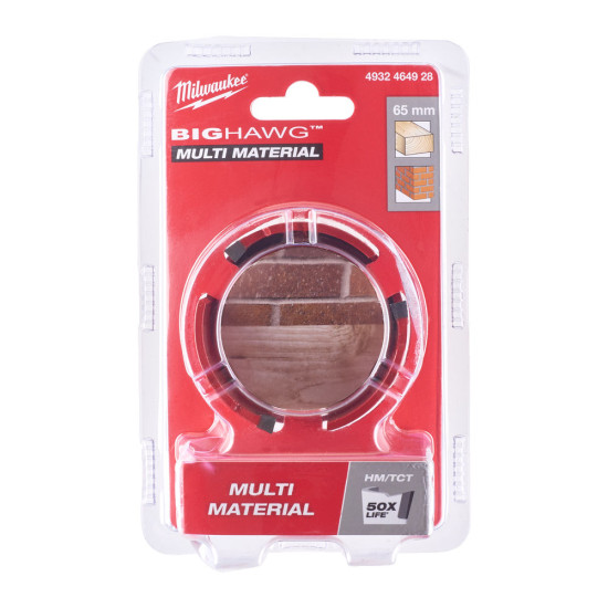 Коронка по мультиматериалам Big Hawg 65х60мм, MILWAUKEE, 4932464928