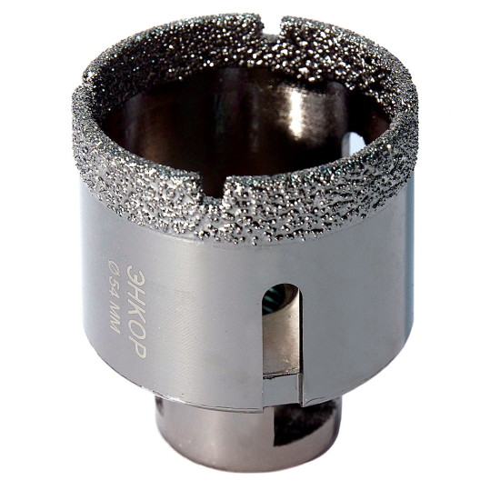 Коронка д/керамогранита ф54мм алм для УШМ сух. рез