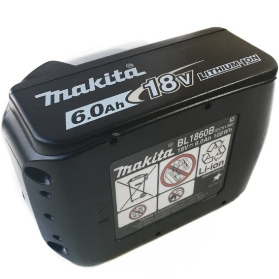 Аккумулятор Li-Ion 18 В 6.0 Ач с индикацией Makita BL1860B 197422-4