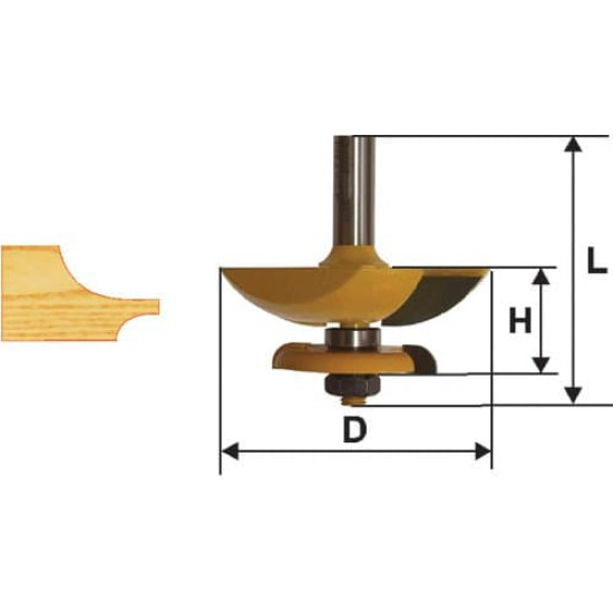 Фреза фигир. горизонтальная дв/ст ф79,4мм хв. 12мм
