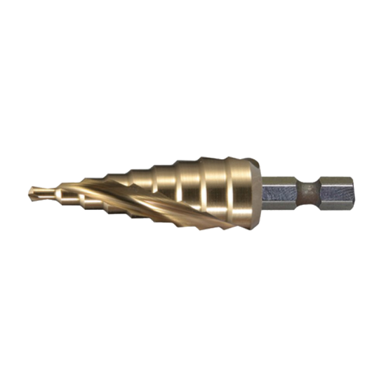 Сверло ступенчатое HSS-TiN с спиральным желобком,4-12,1/4", Makita, D-40179