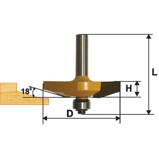 Фреза фигир горизонтальная ф83х19мм хв 12мм