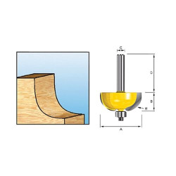 Фреза кромочная галтельная 15.5x9.5x8x32 мм Makita D-11433