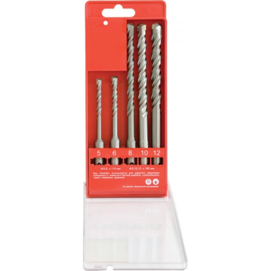 Набор буров SDS-plus Калибр НБ-5