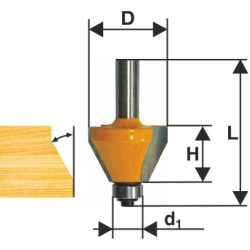 Фреза кром конусная ф31,8х13мм 45° хв 8мм