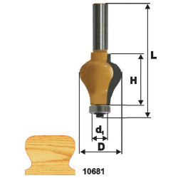 Фреза кром фигурная ф32х38мм хв 12мм