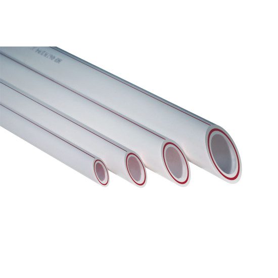 Труба PPR ф 32x4,4 PN20 армир.стеклов. белая