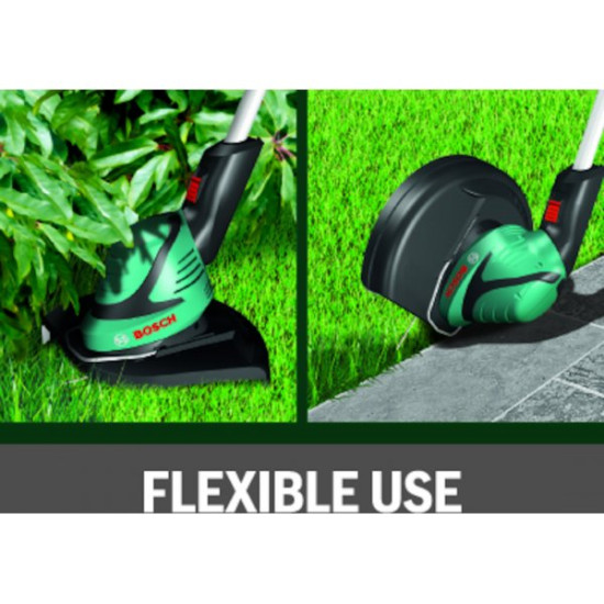 Триммер BOSCH ART 30 + (0.55 кВт, 30 см, с головкой и колёсами, вес 3.0 кг)