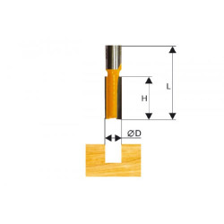Фреза пазовая прямая ф19х50мм хв. 12мм